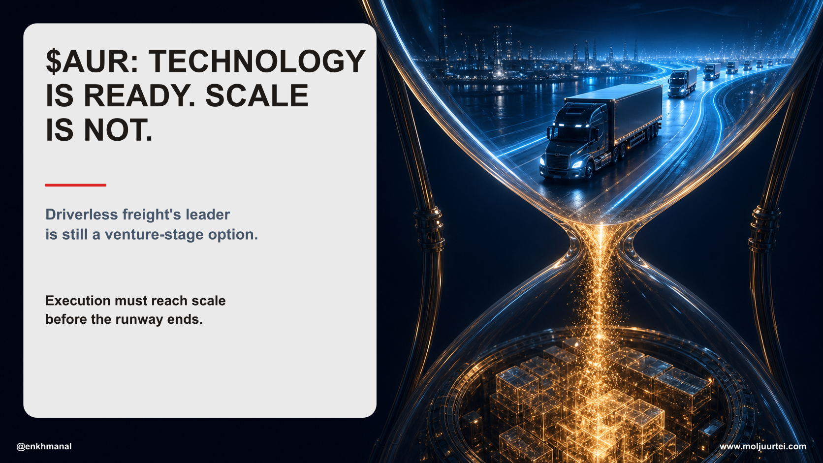 $AUR Deep Dive — Driverless Freight's Leader, Priced as a Venture-Stage Call Option